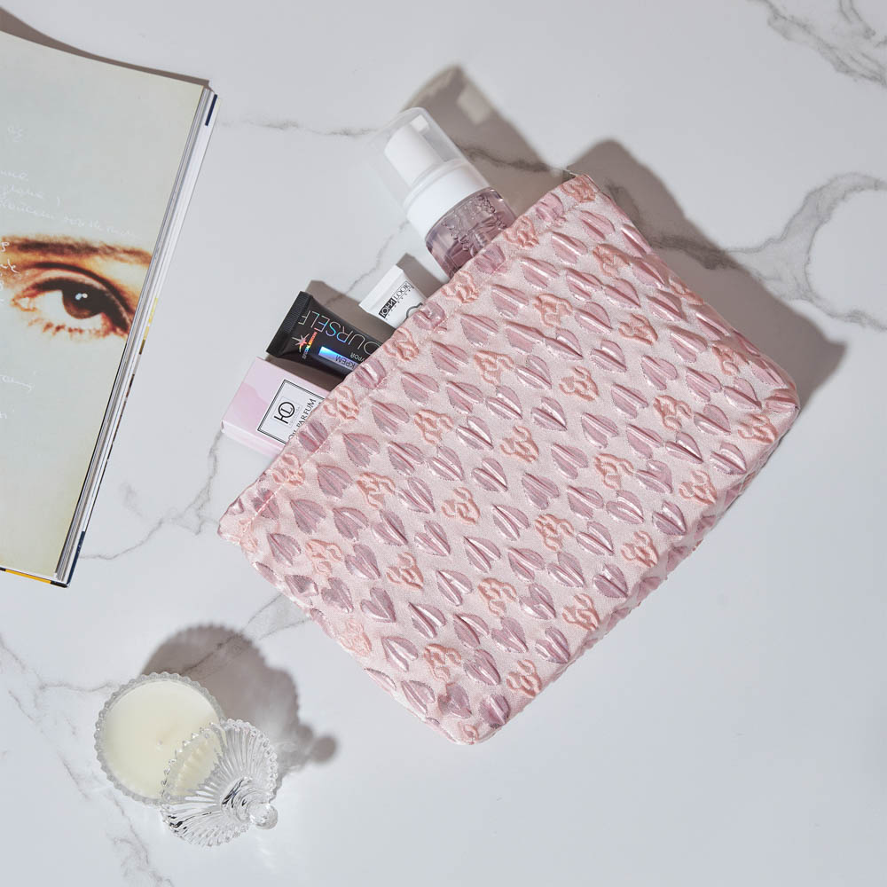 Шкатулка, 26x5,5x18 см, цвет розовый, полиэстер - #7