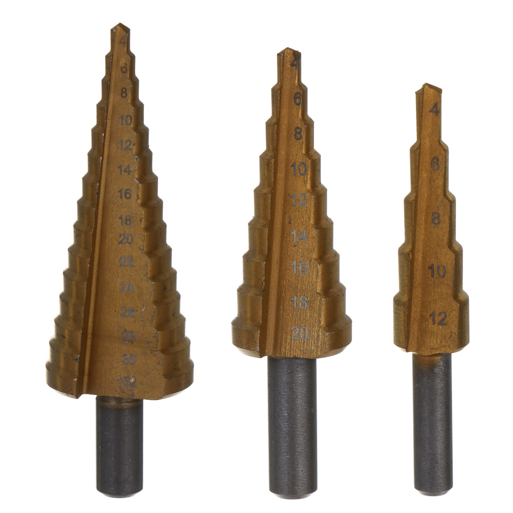 ЕРМАК Набор ступенчатых сверл HSS 4-12 мм, 4-20 мм, 4-32 - #1