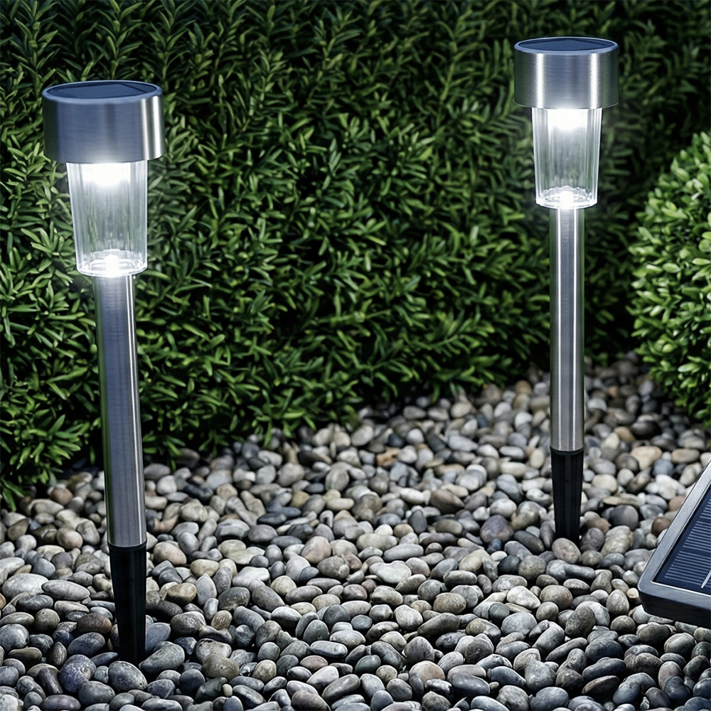 INBLOOM Фонарь на солнечной батарее, 30х4.7см, 1LED, белый, 1.2V 40mAh Ni-MH, пластик, нерж.сталь - #1