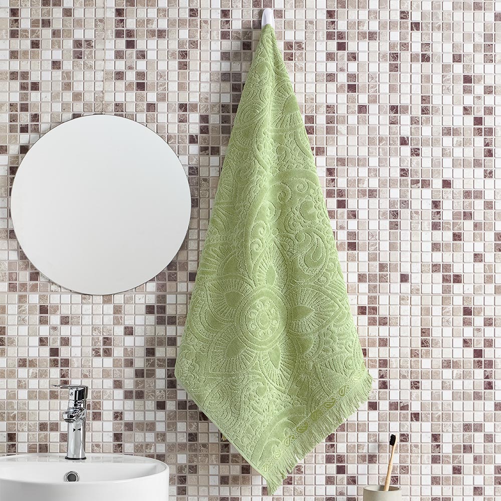 PROVANCE Эвкалипт Полотенце махровое, 100% хлопок, 70х130см, 450гр/м, зеленый - #8