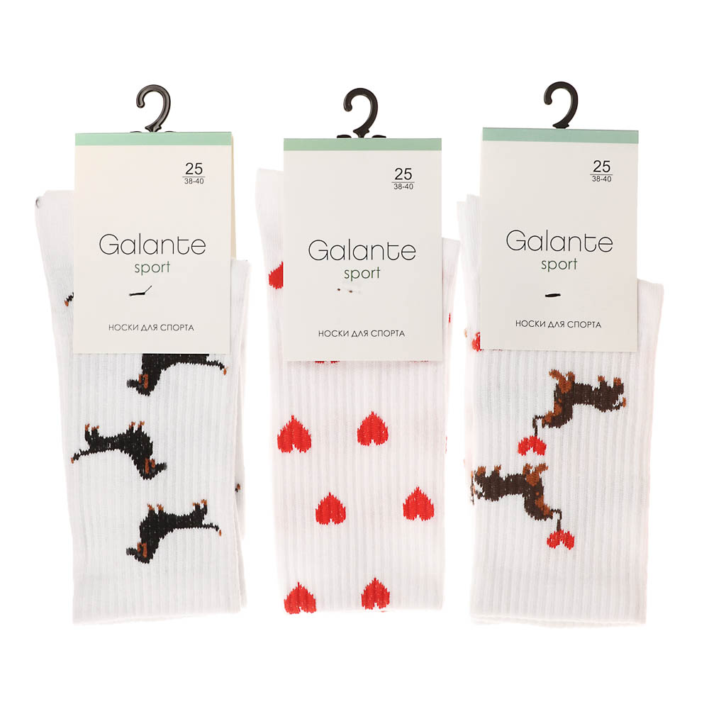Носки с рисунками, GALANTE, р. 23-25, 80% хлопок, 17% полиамид, 3% эластан, цвета в ас-те - #6