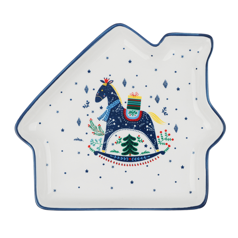 MILLIMI Нордик Блюдо в форме домика, 20х18х3см, керамика - #1