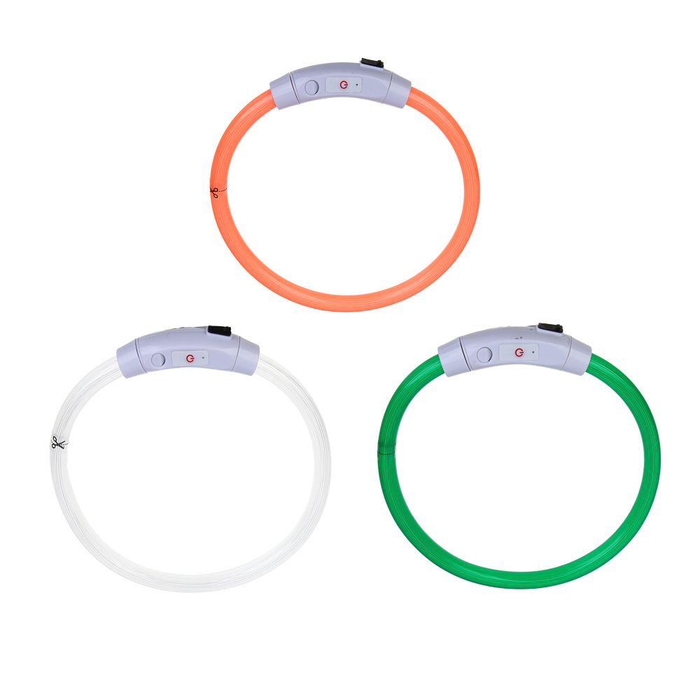 VETTA Ошейник светящийся с USB зарядкой, поливинилхлорид, ABS пластик, 52,5 см - #3