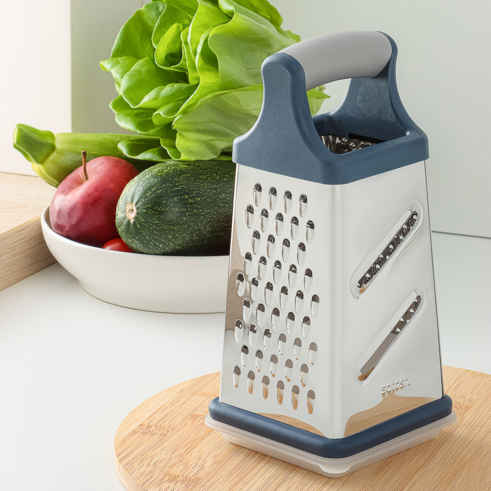 SATOSHI Ривьера Терка 4-х сторонняя с контейнером 20см, нерж. Сталь - #11