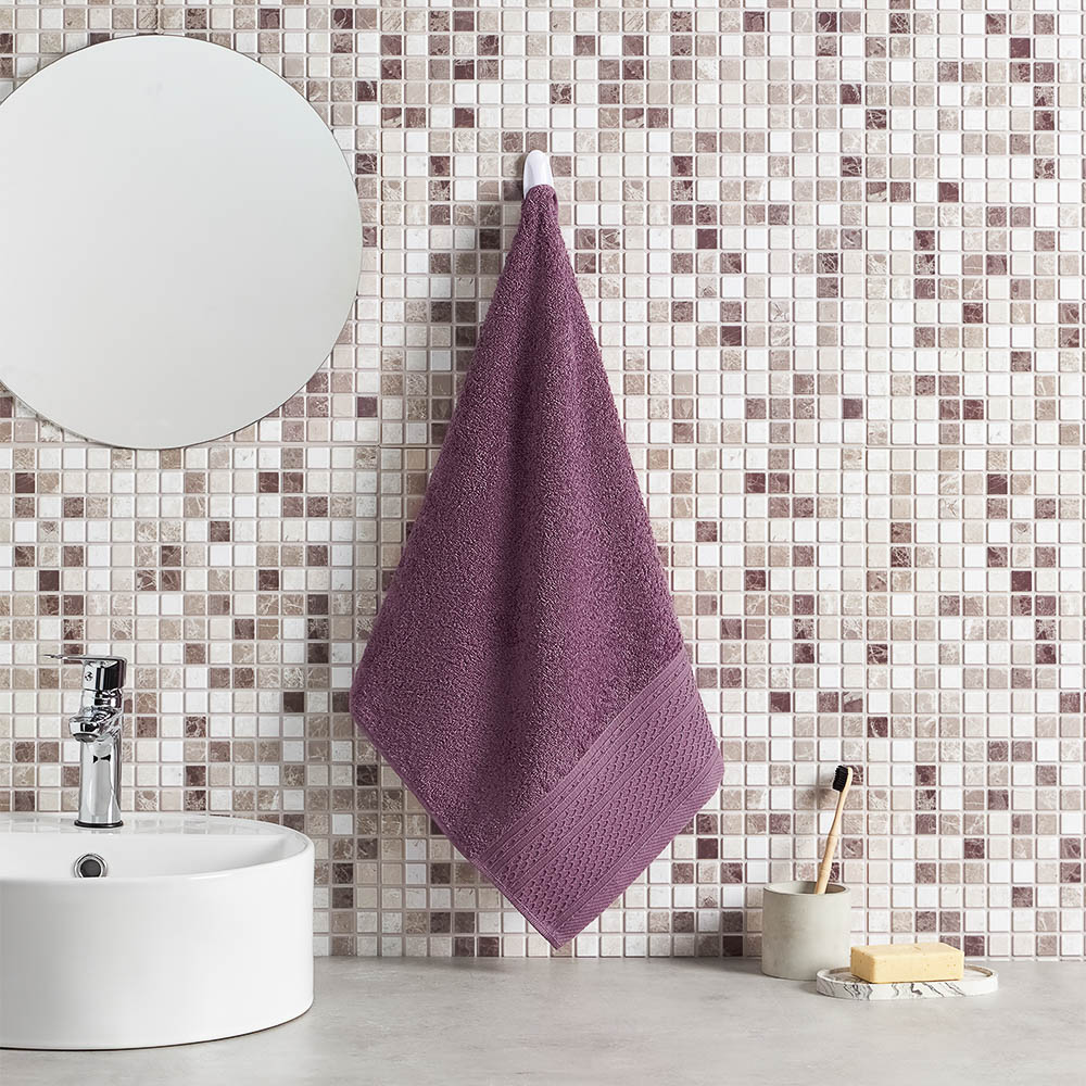 PROVANCE Хейзел Полотенце махровое, 100% хлопок, 50х90см, 400гр/м, сливовый - #3