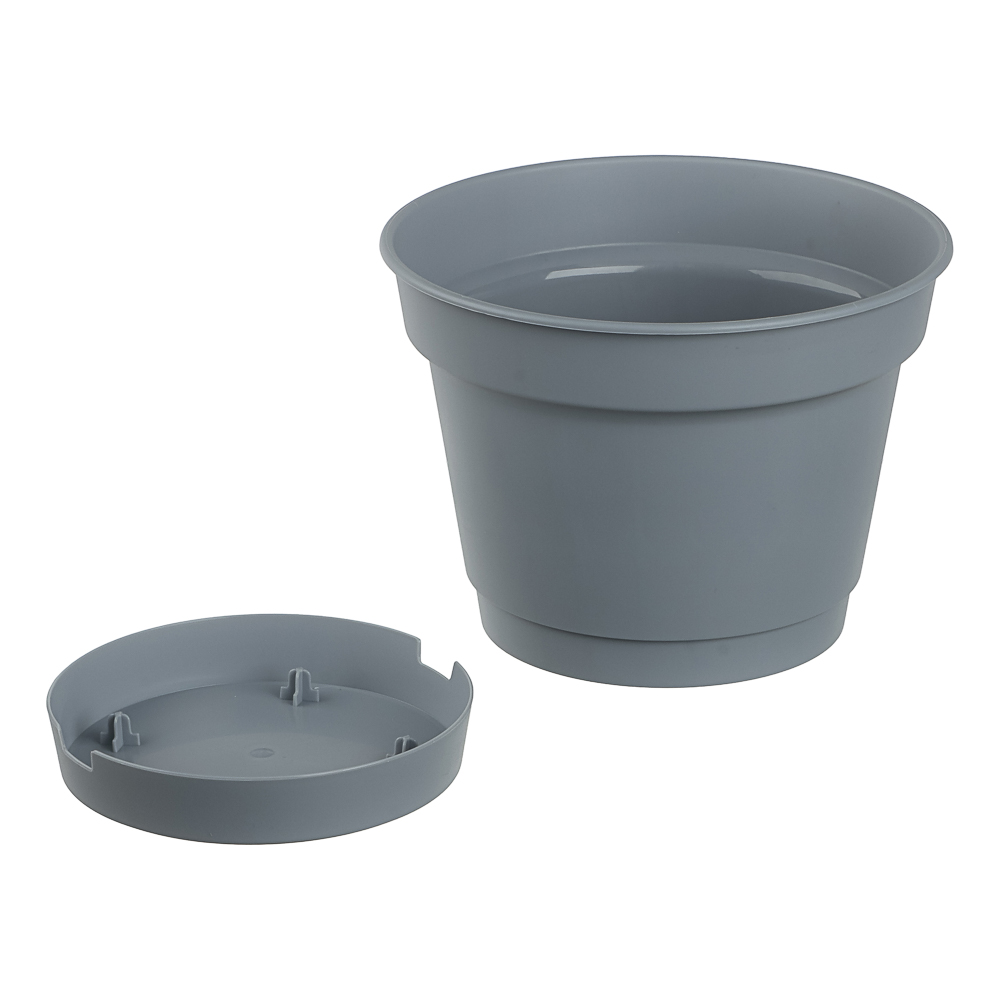 Горшок для цветов Mint d150мм, 1,2л с поддоном, серый - #5