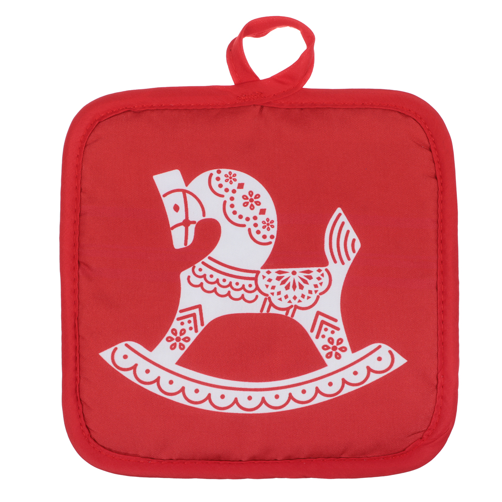 PROVANCE Красный конь Прихватка, 17х17см, 100% полиэстер - #1