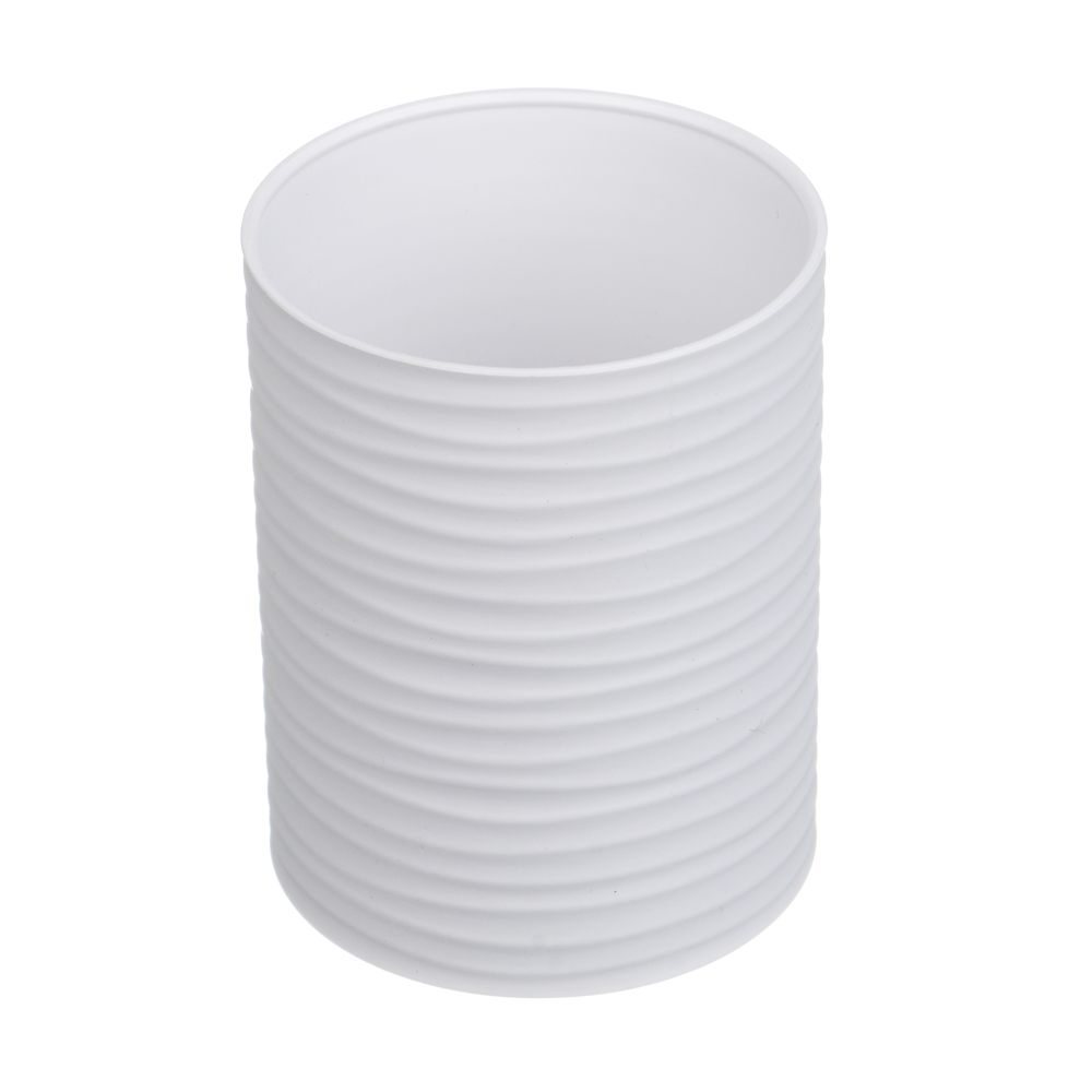 Стакан для ванной комнаты тм VETTA Тренто, пластик, PP, белый, 7,5х7,5х10см - #2