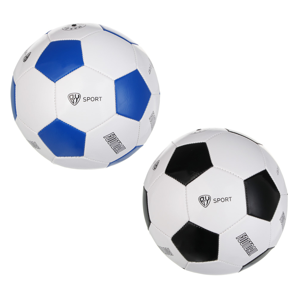 Мяч футбольный, тм BY SPORT, размер 5, 22см, 2 сл, ПВХ 1,5мм, 260г (+-10%), 2 дизайна - #1
