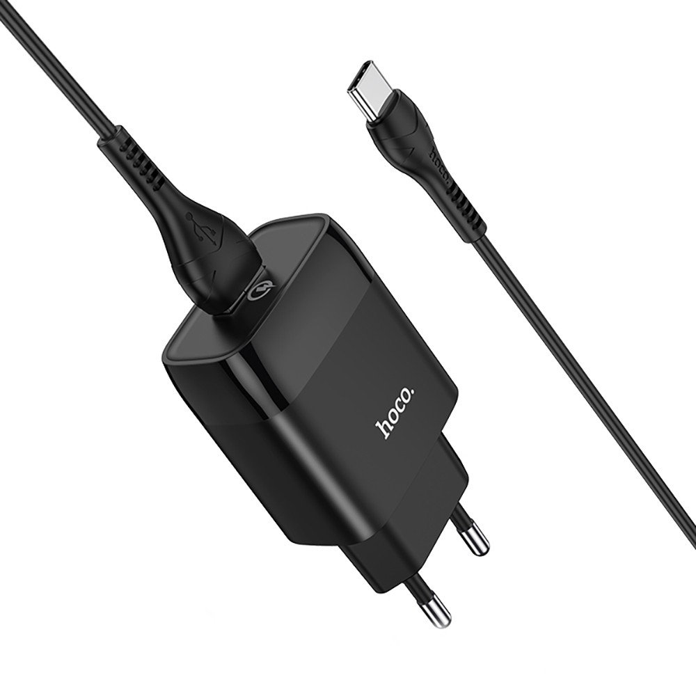 Комплект СЗУ hoco. модель C72Q, USB-C 18Вт, QC3.0, каб. C-C, черный - #3