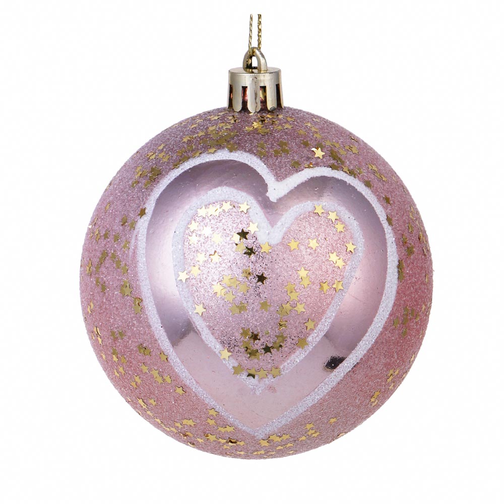 СНОУ БУМ Набор шаров 8 см, 4 шт, розовый, 26-181 - #4