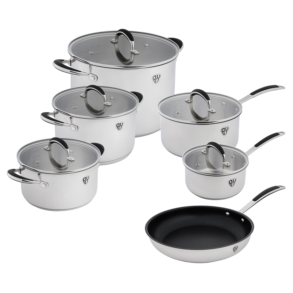 BY COLLECTION Harp Набор посуды кухонной 11пр, нерж.сталь - #1