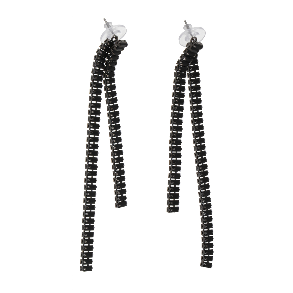 Серьги, медь, цирконий, 2 дизайна, БЖ25-2 - #3