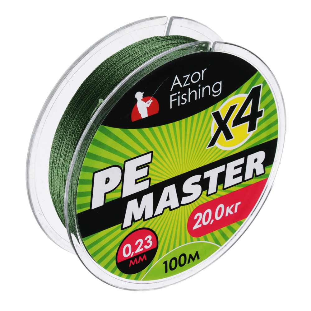 Леска плетеная AZOR FISHING PE Мастер, 0,23мм, 100м, 20кг, зеленая - #1
