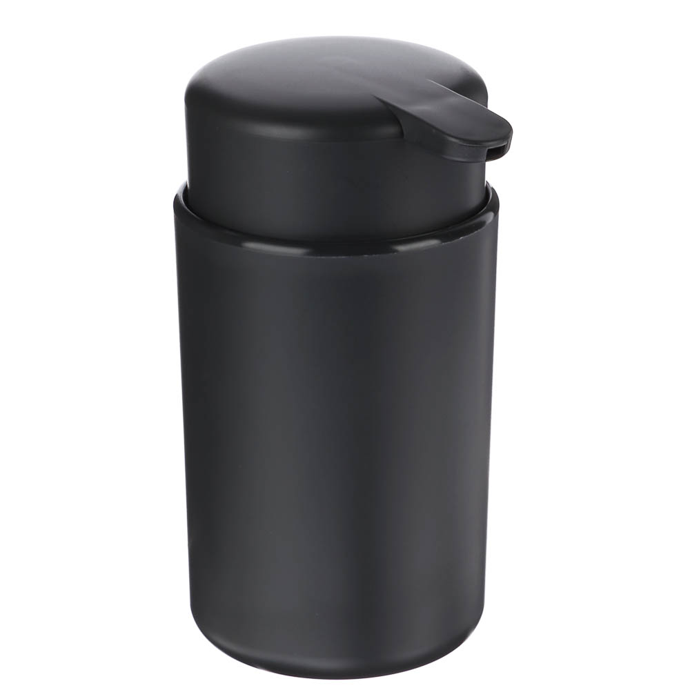 Диспенсер для жидкого мыла Flux, 250мл, черный графит, 7,5х7,5х14,5см - #1