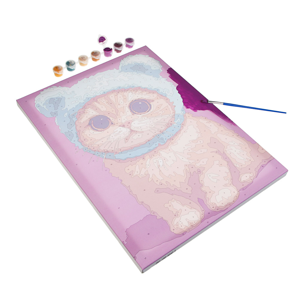 ХОББИХИТ Картина по номерам, комплект (основа, акриловые краски, кисть), 30х40см, 10 дизайнов - #5