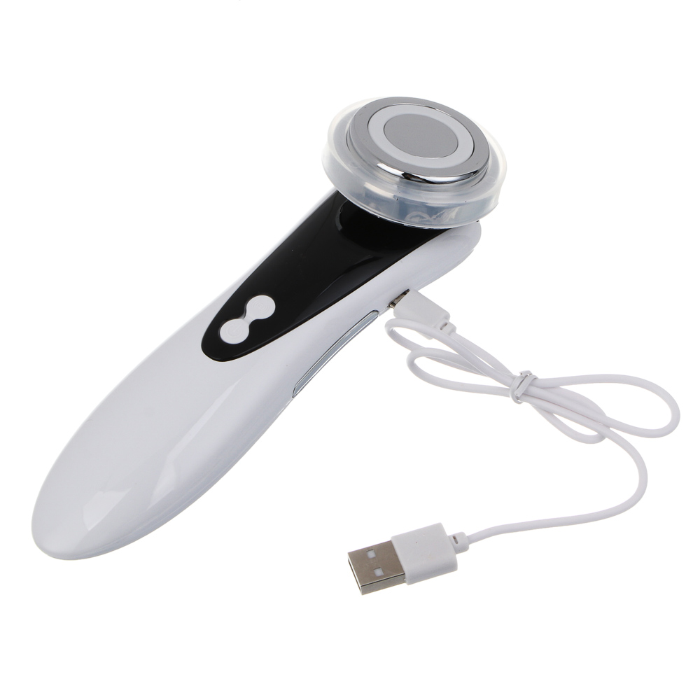 LEBEN Массажер для лица микротоковый 4 в 1, фототерапия, подтяжка кожи, 4 режима, 350мАч, белый - #6