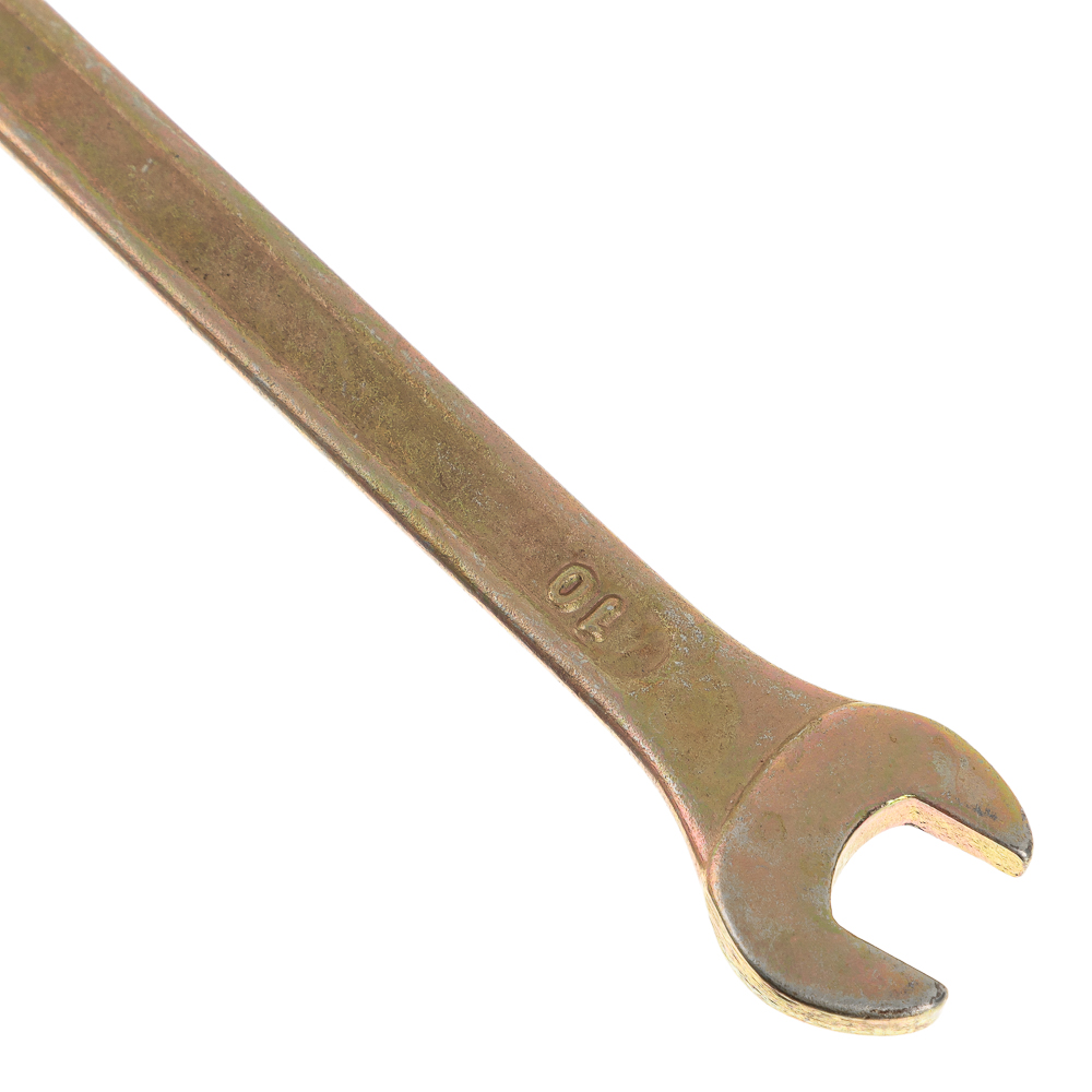 ЕРМАК Ключ рожково-накидной, 10мм, желтый цинк - #3