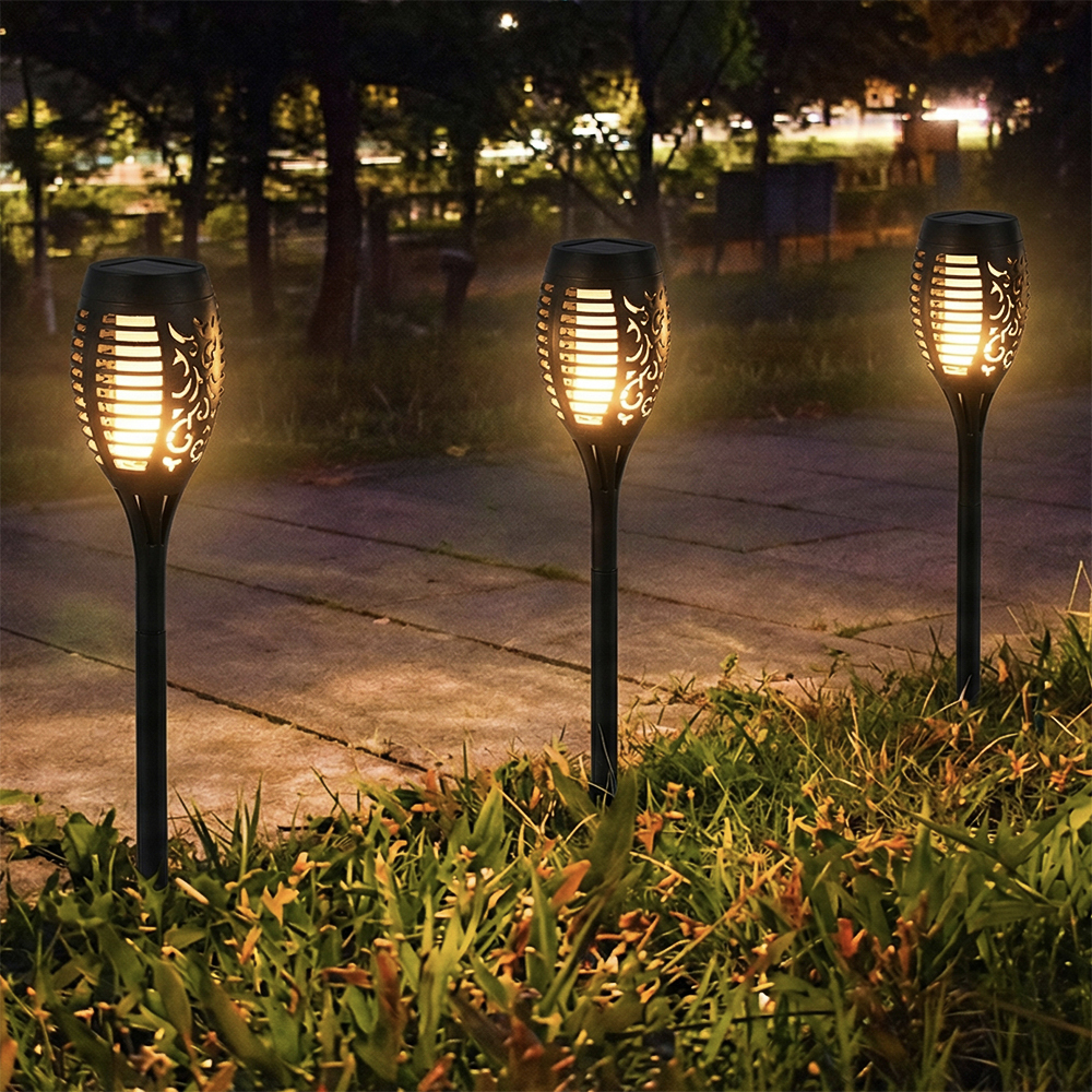 Светильник сад.на солн.батар.тм INBLOOM, 7.5х51см, 12LED, шамп.(пламя), 2/3AAA200mAh Ni-MH, 1реж.,PP - #1