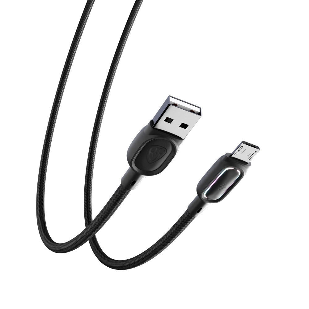 Кабель для зарядки FORZA Micro USB, 1м, 3A, с подсветкой, плетен. кабель - #5