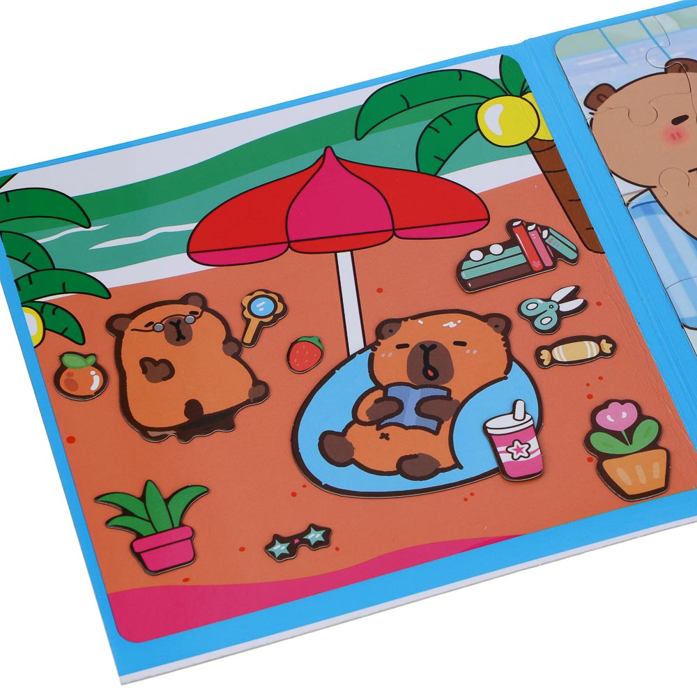 ХОББИХИТ Аппликация магнитная "Капибара", бумага, винил, 15,5х15,5см, 4 дизайна - #10