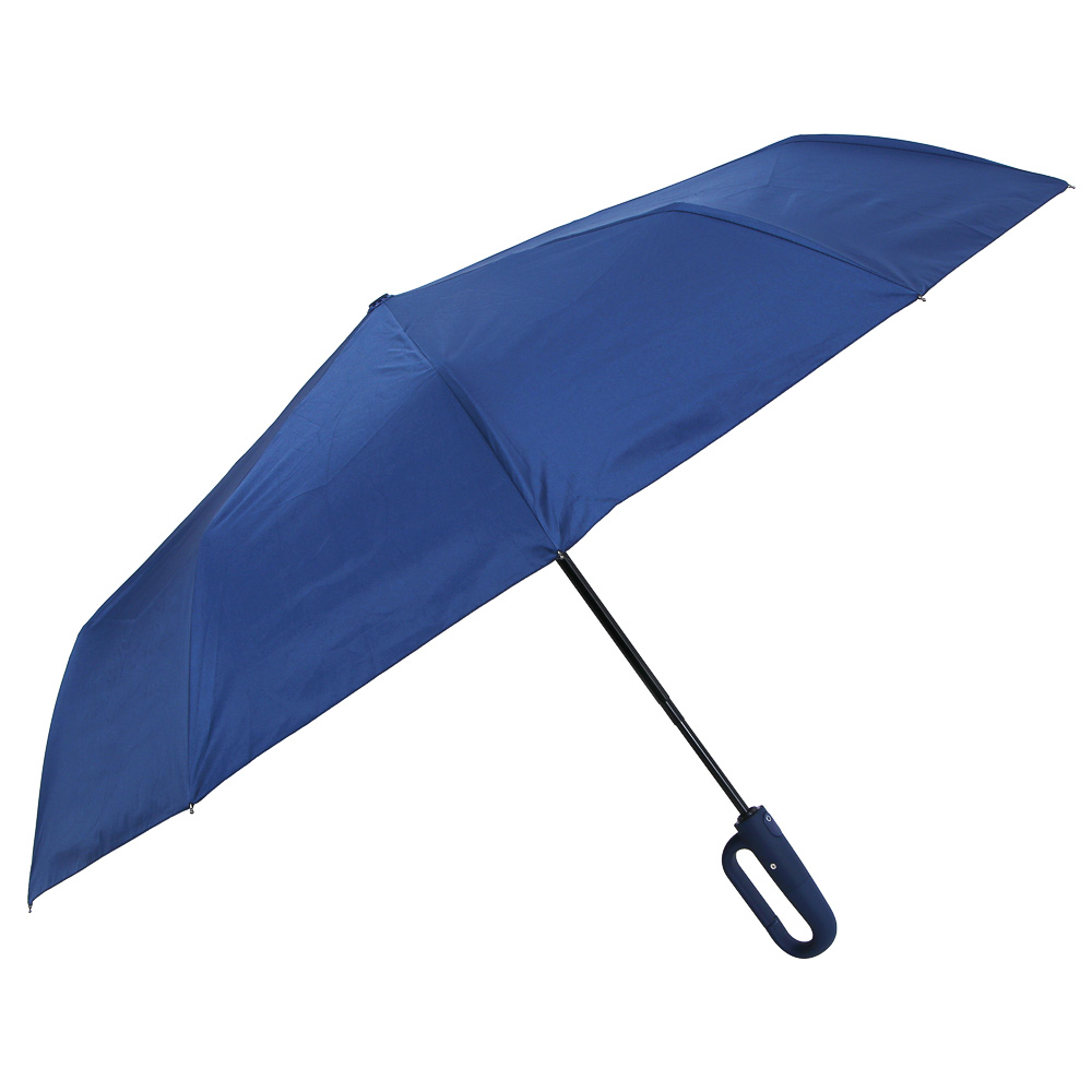 Зонт автомат, усиленный, ручка-карабин, стекловолокно, металл, пластик, ПЭ, винил, d103см, 10 спиц - #2