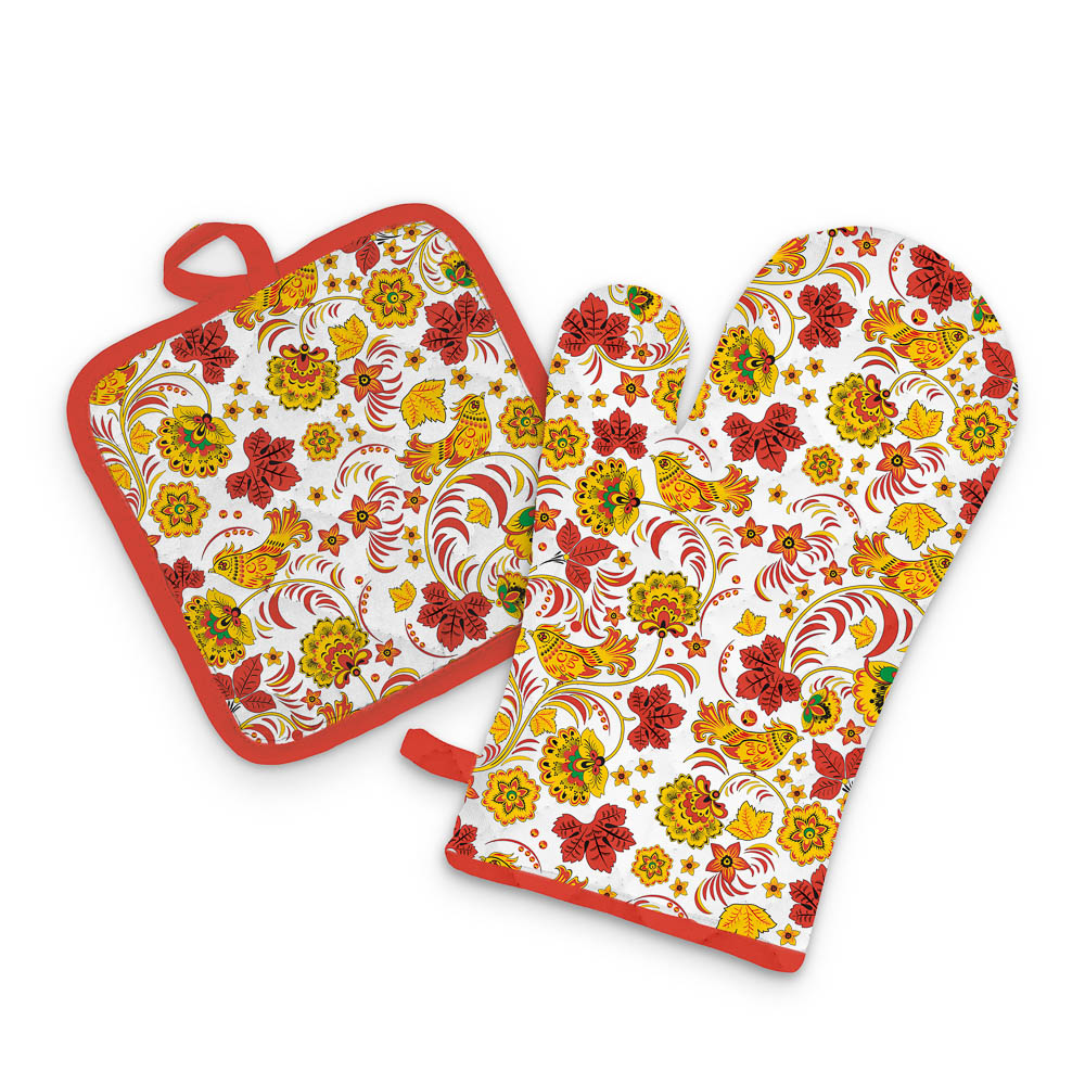 PROVANCE Хохлома Прихватка 17х17см, 100% полиэстер - #1