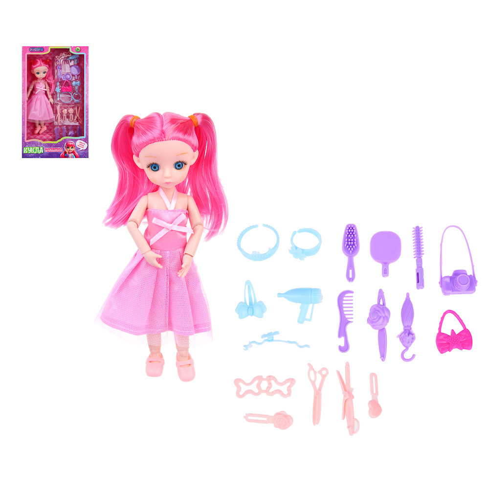 ИГРОЛЕНД Кукла шарнирная с аксессуарами, 20 см, ПВХ, полиэстер, 28,5х17,5х5 см - #1