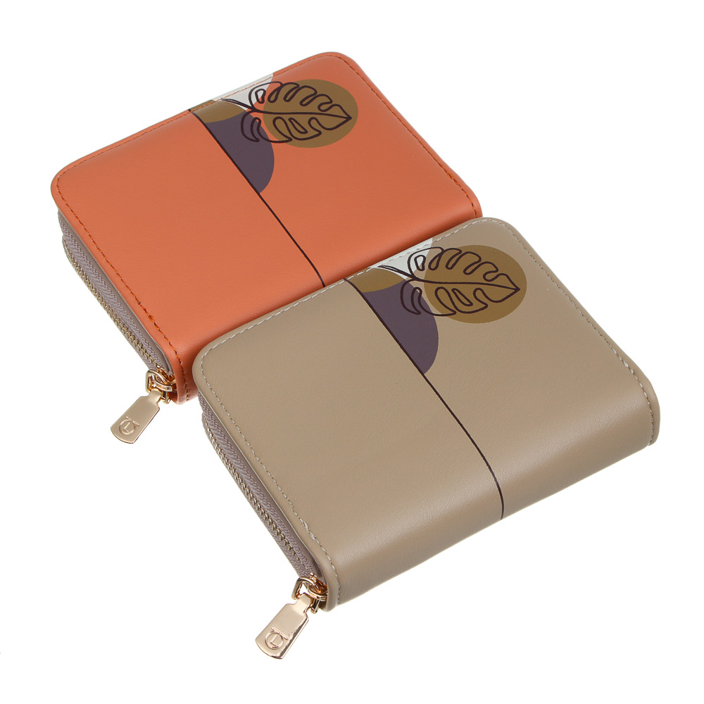 ЮL Астирия II Кошелек для карт,купюр и монет с отделением на молнии ПУ, 11,5х9х2,5см, 2 цв, КЖ24-21 - #1