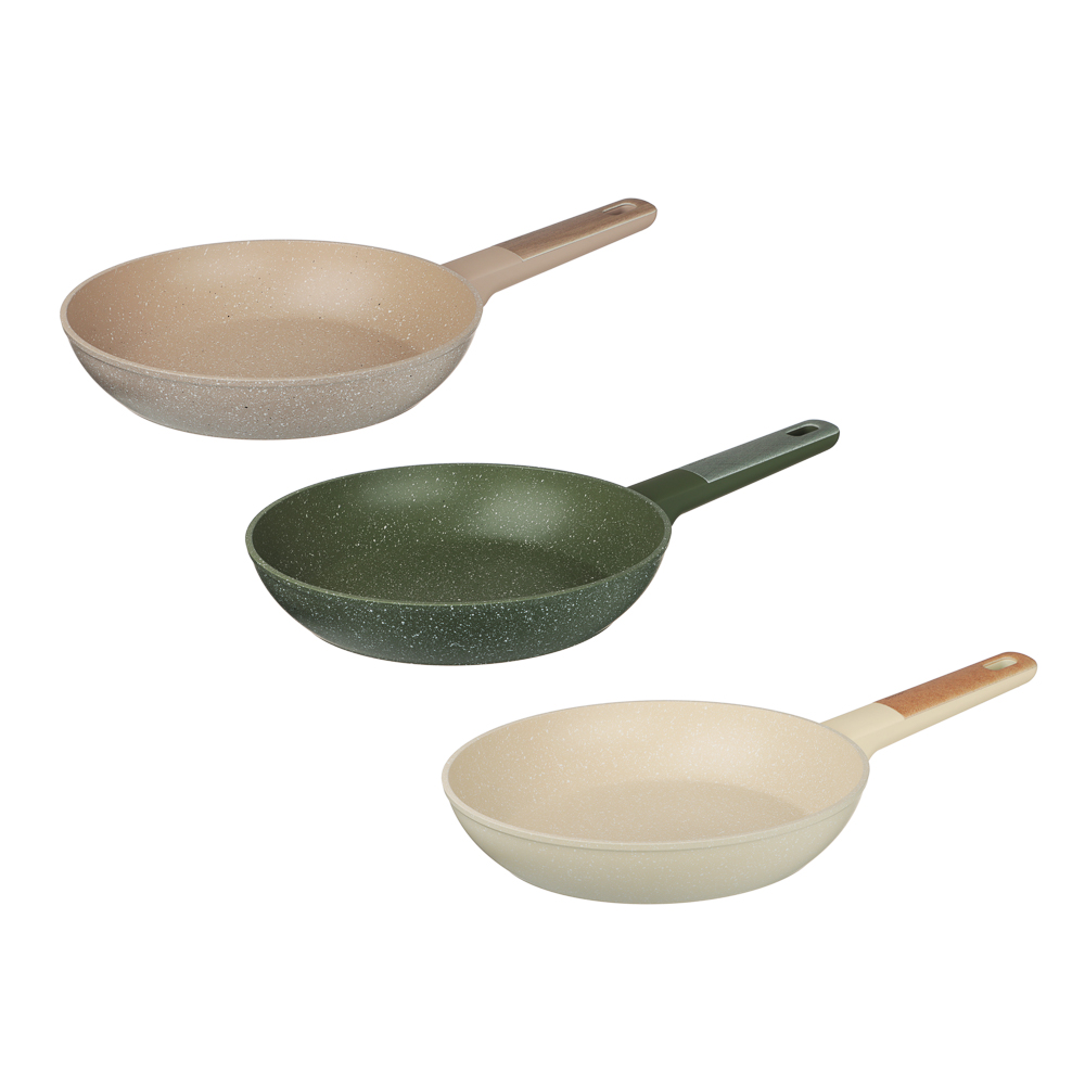 SATOSHI Кантри Сковорода литая d24см, антипригарное покрытие мрамор, индукция, 3 цвета - #1