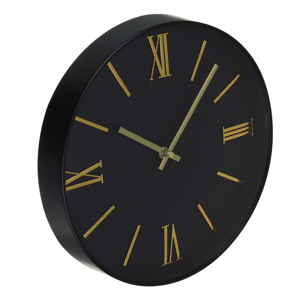 LADECOR CHRONO Часы настенные, круглые, 30 см, пластик, цвет черный - #2