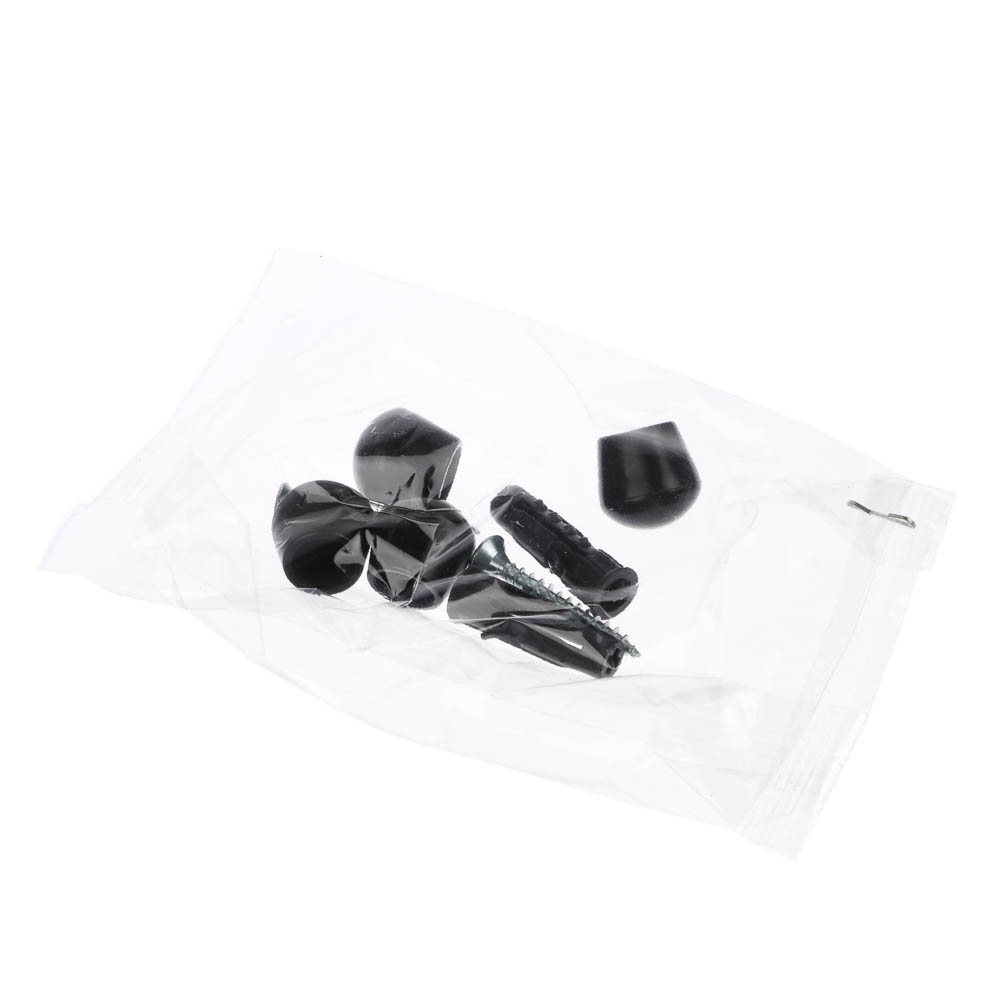 Вешалка настенная, 7 крючков, металл, цвет матовый черный - #5