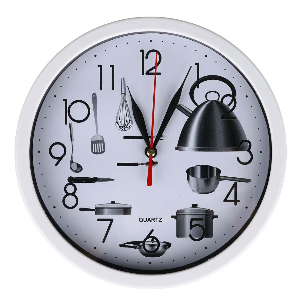 LADECOR CHRONO Часы настенные круглые, 19,5 см, пластик, стекло, Кухня, 1хАА - #1