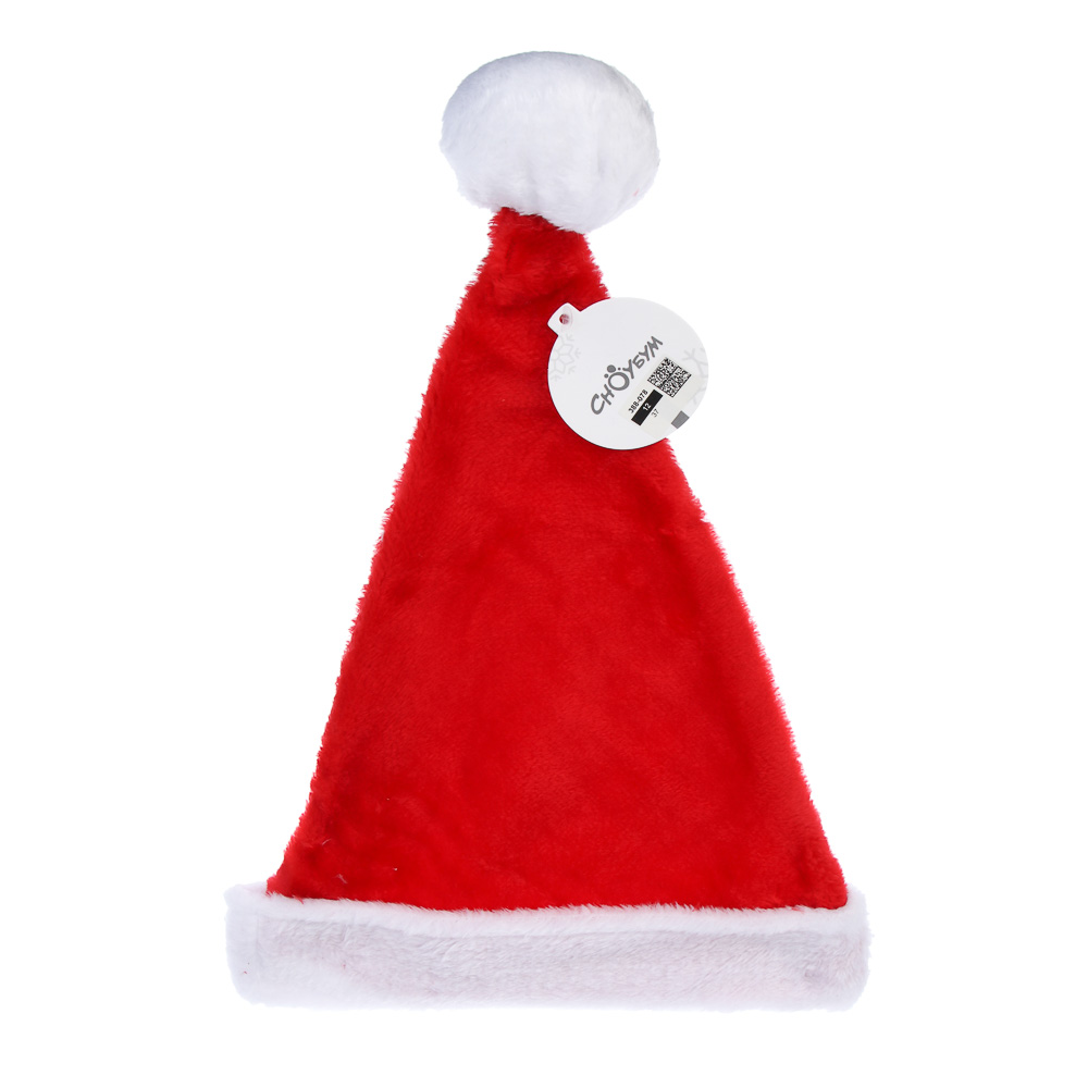 СНОУ БУМ Колпак новогодний, 28х41см, полиэстер, красный - #4