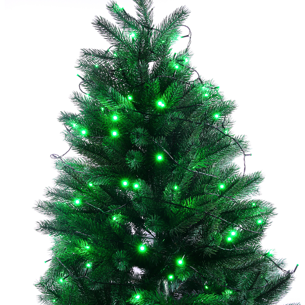 СНОУ БУМ Гирлянда эл. вьюн 10м, 100LED, зеленый, 8 режимов, ПВХ черный, 220В - #9