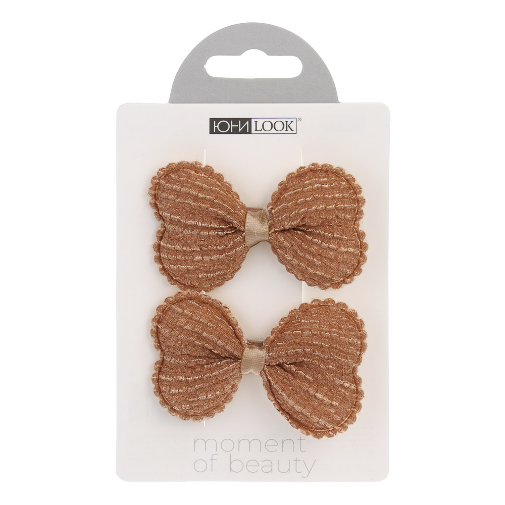 ЮНИLOOK Зажим для волос детский, 2шт, 5,5х3,5см, 6 цветов, полиэстер, металл, ACS25-4 - #4