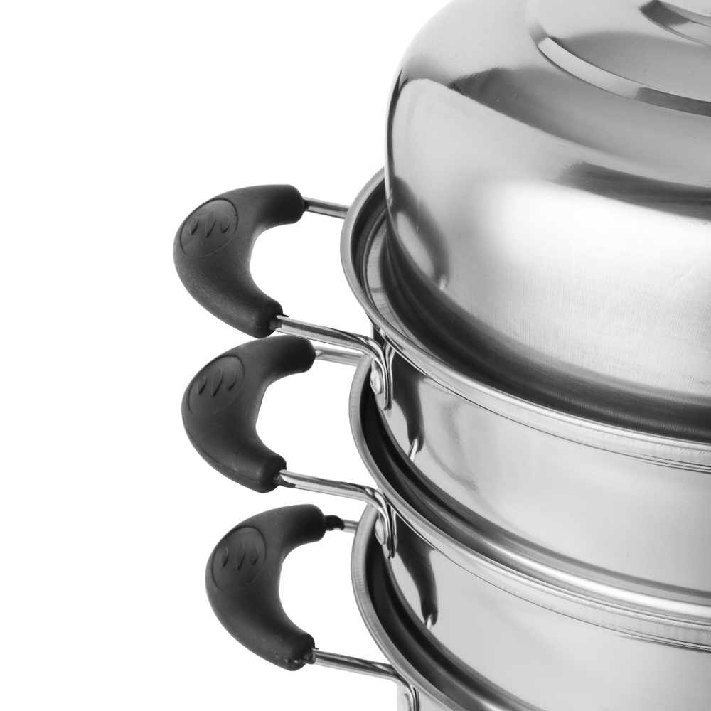 Мантоварка, 28см, нержавеющая сталь, 3 яруса - #2