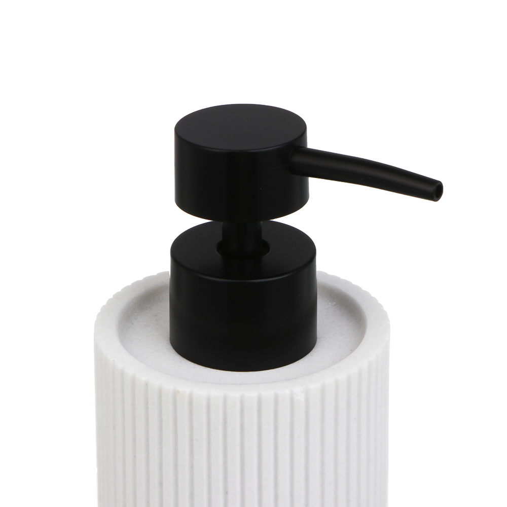 Диспенсер для жидкого мыла тм VETTA Дакота, 250мл, смола (полирезин), белый, 6,5x6,5x16,5см - #2