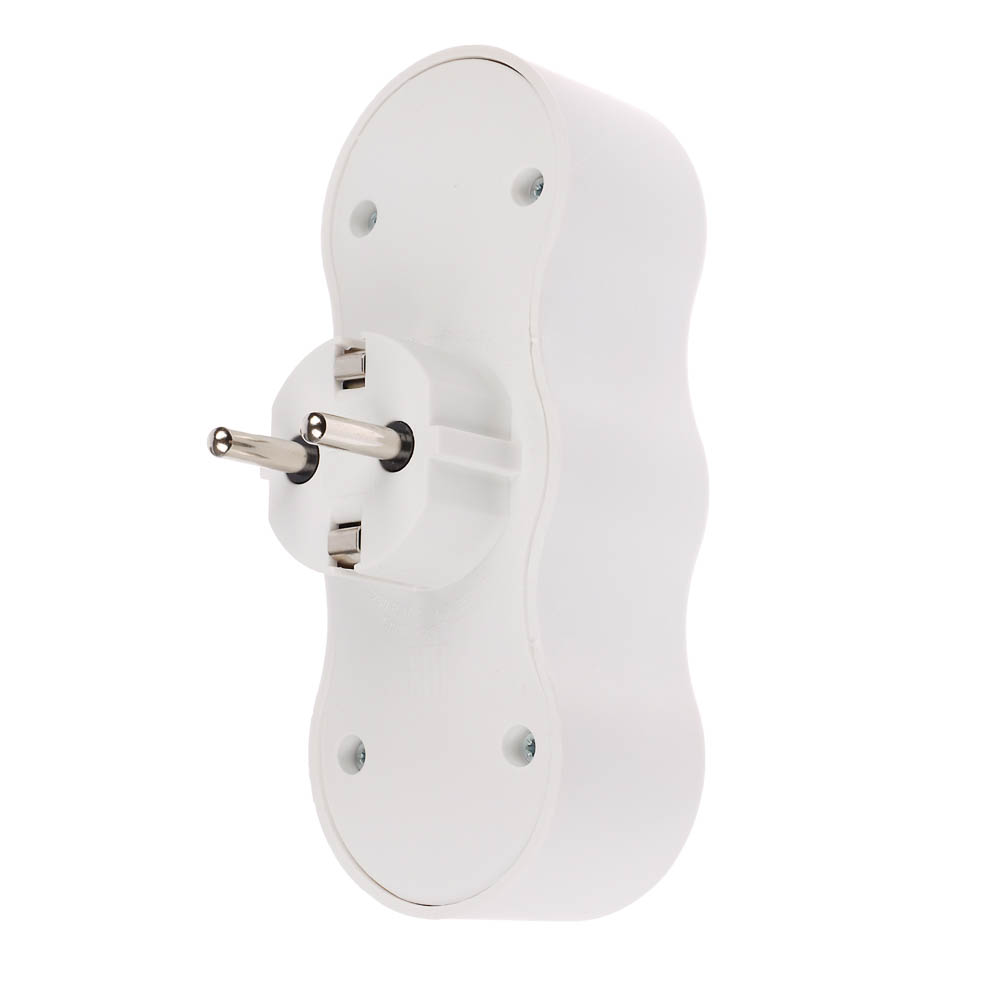 Разветвитель 3 гнезда Intro, евро, с заземлением, 16А, 250В, TR3e-W, белый - #3