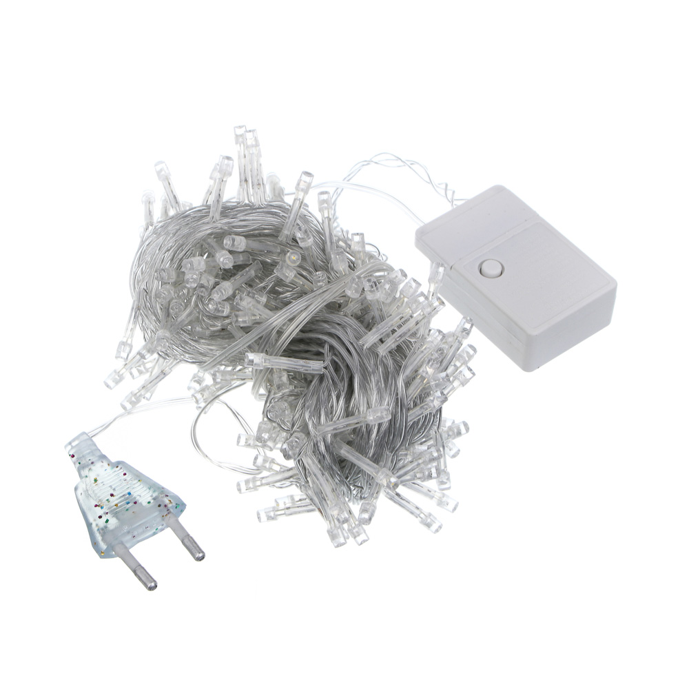 СНОУ БУМ Гирлянда эл. вьюн 14м, 180 LED,мультицвет, 8 реж, ПВХ прозрачный, 220В - #2