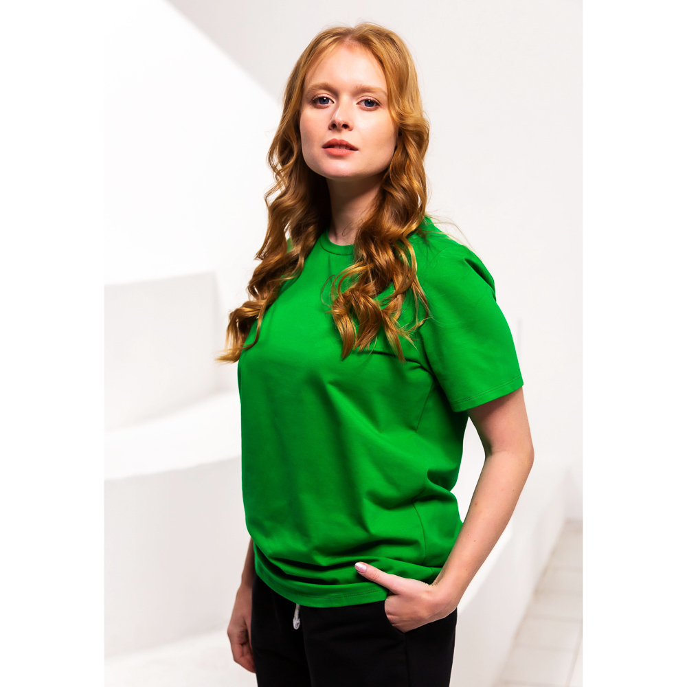 BY Hero Футболка женская, хлопок, цвет зеленый, размер S - #1