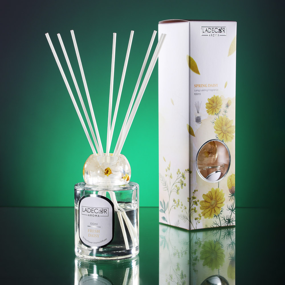 LADECOR Аромадиффузор 100 мл, с декором, 6,8x6,8x24,2см, 2 вида - #6