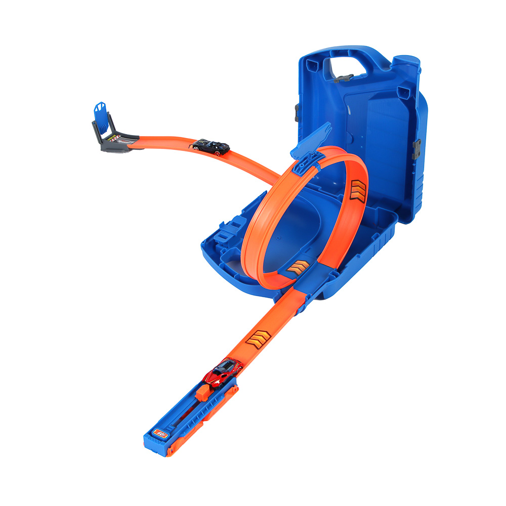 ИГРОЛЕНД Автотрек с машинками и запуском, 2 машинки, PP, 24x10x32 см, 2 дизайна - #6