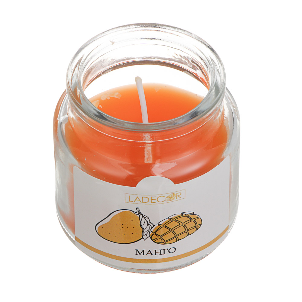 LADECOR Свеча ароматическая в стеклянном подсвечнике с крышкой, парафин, свеча 6x8,7 см, 6 ароматов - #3