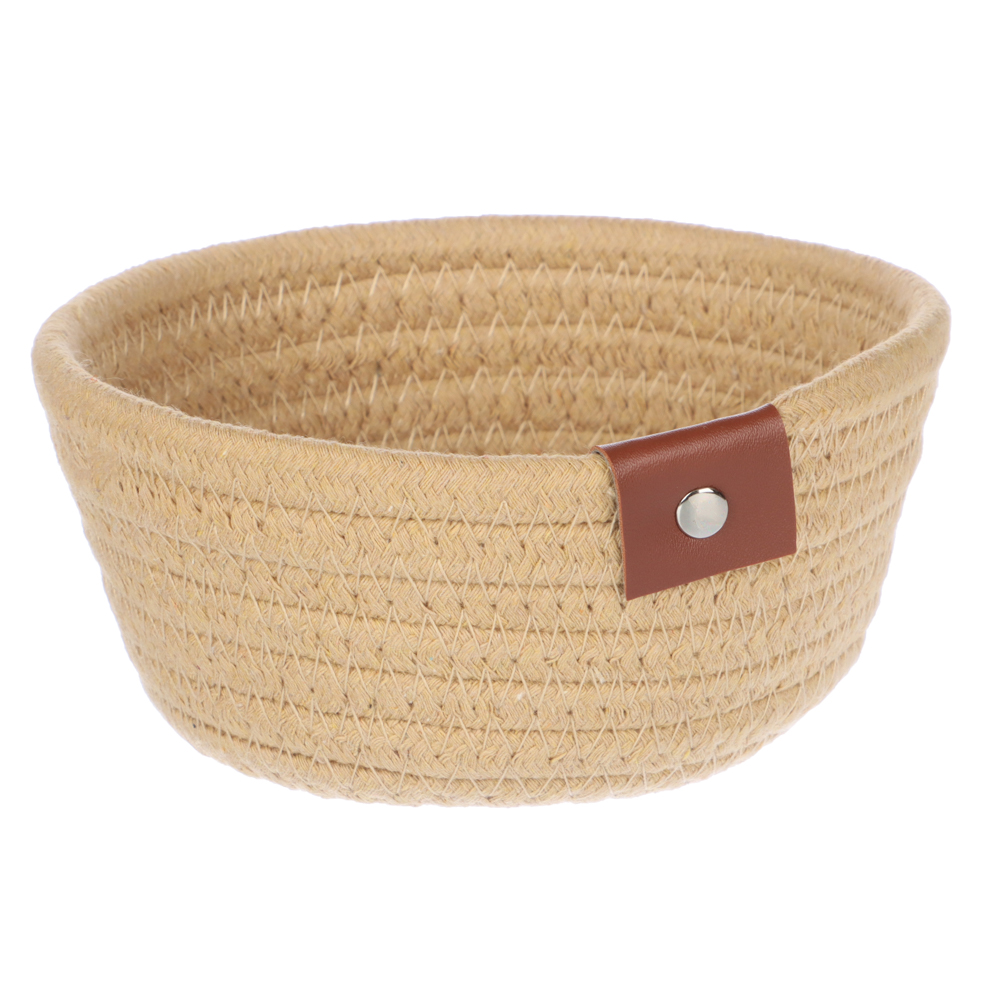 VETTA Корзина плетеная низкая, d14х6см, поликоттон - #1