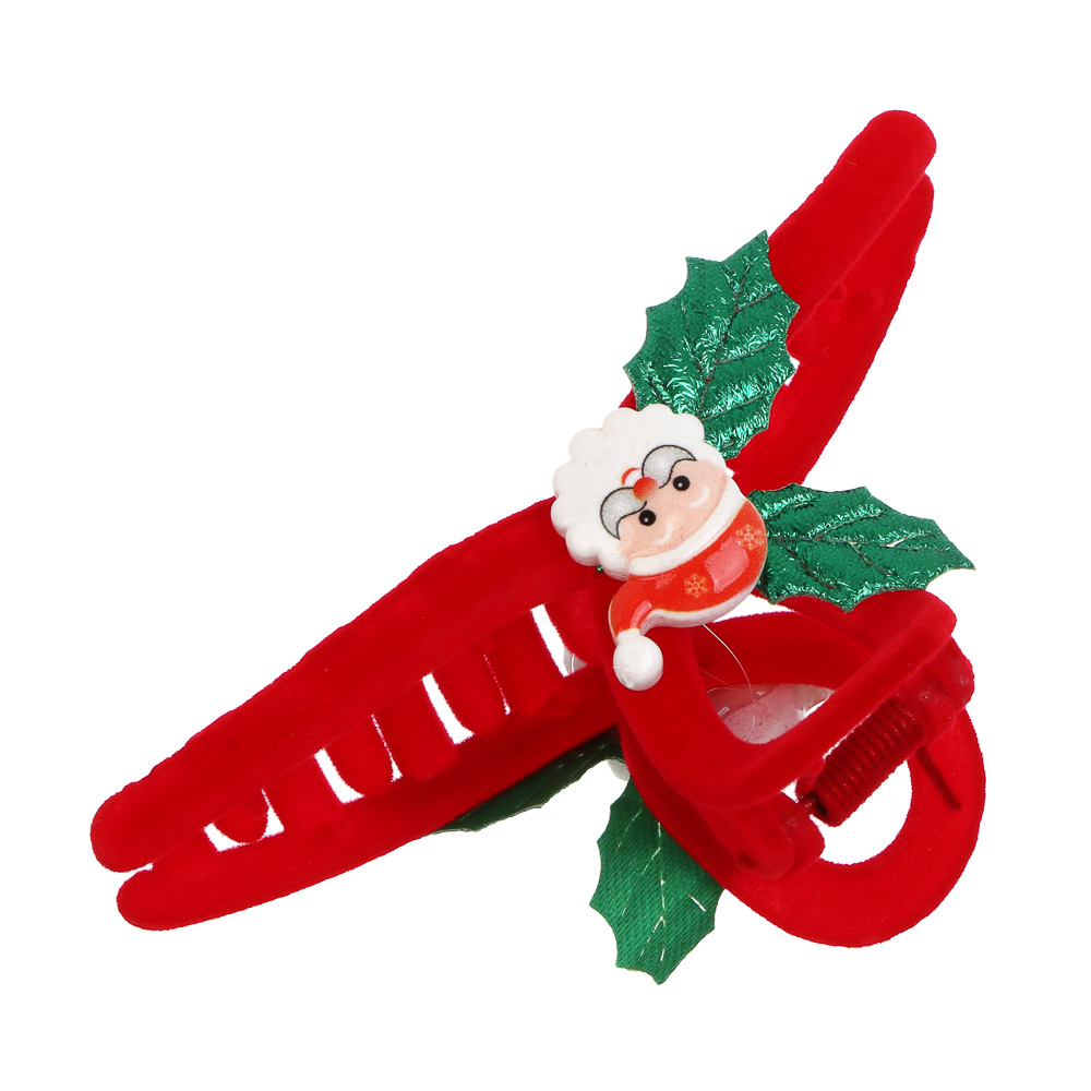 Краб для волос, тм ЮНИLOOK, 11см, иск.шерсть, полимер, полиэстер, 6 дизайнов, #3 - #2