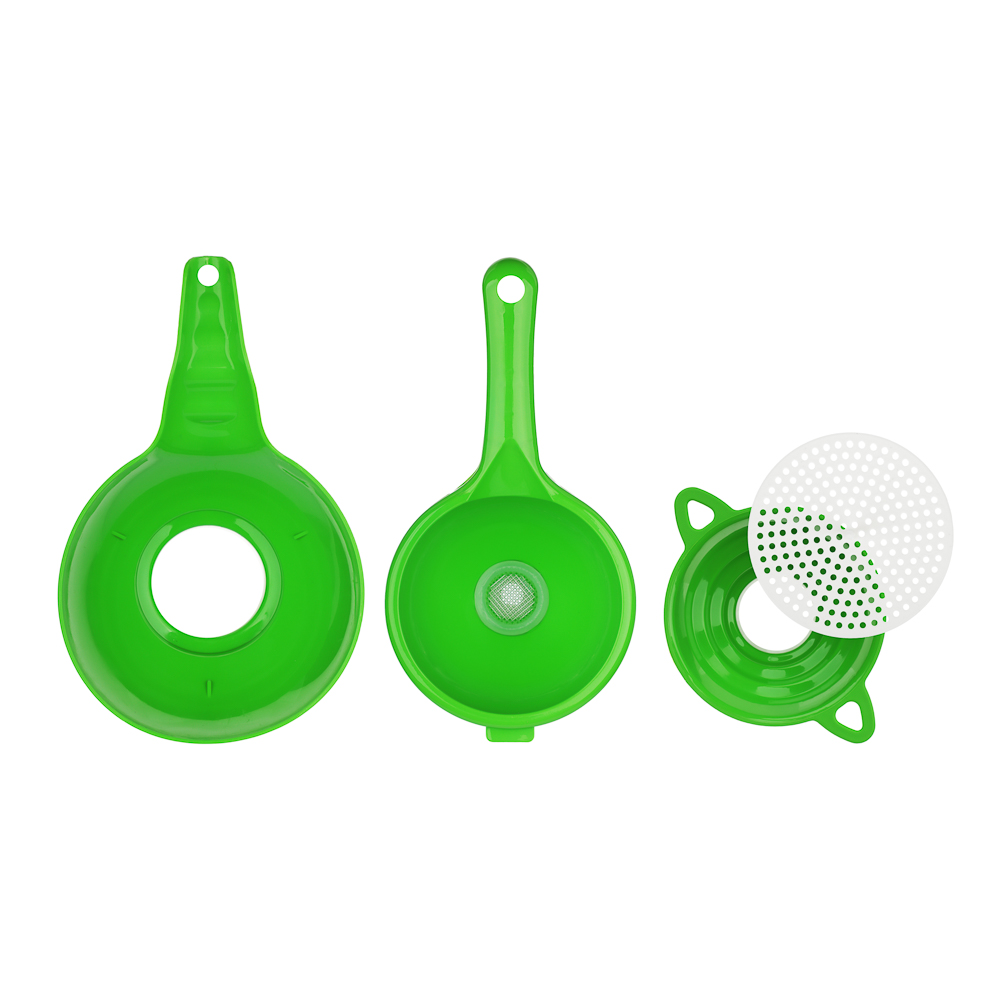 Набор 5 предметов: воронка на 4 диаметра; воронки широкое и узкое горло; ситечки малое и большое - #2