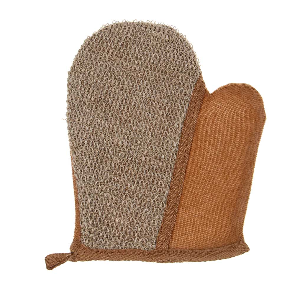 ЮL Мочалка варежка банная, сизаль, полиэстер, поролон, 21,5х18см, 3 цвета, МЭ24-02 - #4