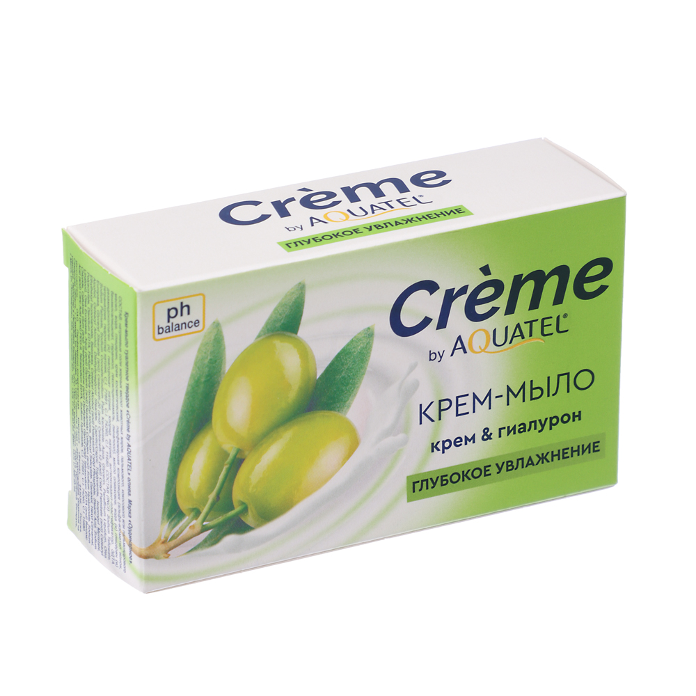 Крем-мыло твердое Crème by AQUATEL Олива, 90гр - #1