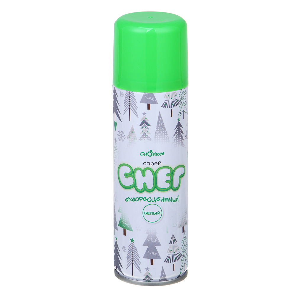 СНОУ БУМ Снег искусственный белый, спрей, флуоресцентный, масса нетто 45 г. - #1